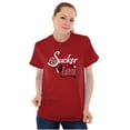 thumbnail image 1 of Sucker For Love Funny Valentines Day Women's Graphic T Shirt Tees Brisco Brands X, 1 of 6