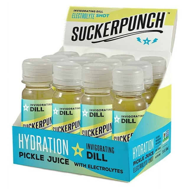 SuckerPunch Portable Hydration 2oz Pickle Shot Calcium, Magnesium