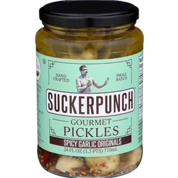 Suckerpunch 24 oz Pickles Spicy Garlic Originals - Pack of 6