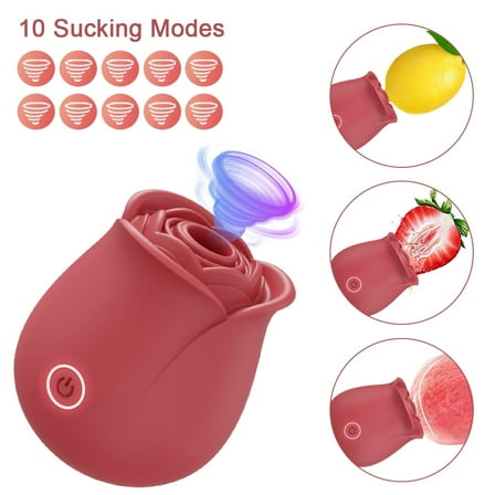 Sucking Rose Toys Vibrator for Women,  10 Modes Rose Vibrator Sex Toys for Women