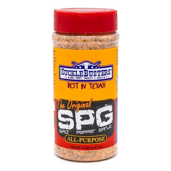 SuckleBusters Salt Pepper Garlic BBQ Rub 14.5 oz, Each
