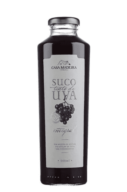 Suco Tinto Uva Integral Casa Madeira 1L | Pack of 3x1L | 100% Brazilian Grape Juice | Brazil in Texas | Bundle