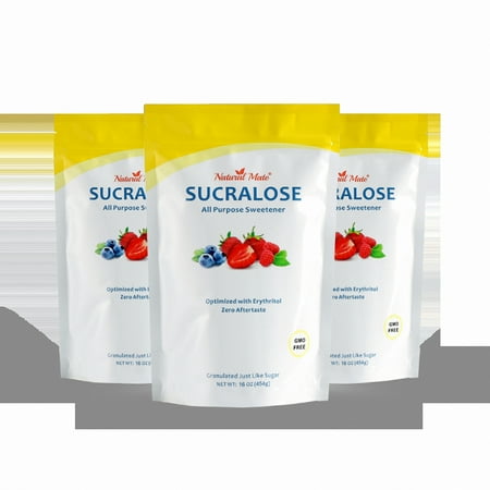 Sucralose & Erythritol Granular 1Lb from Natural Mate 3-PK