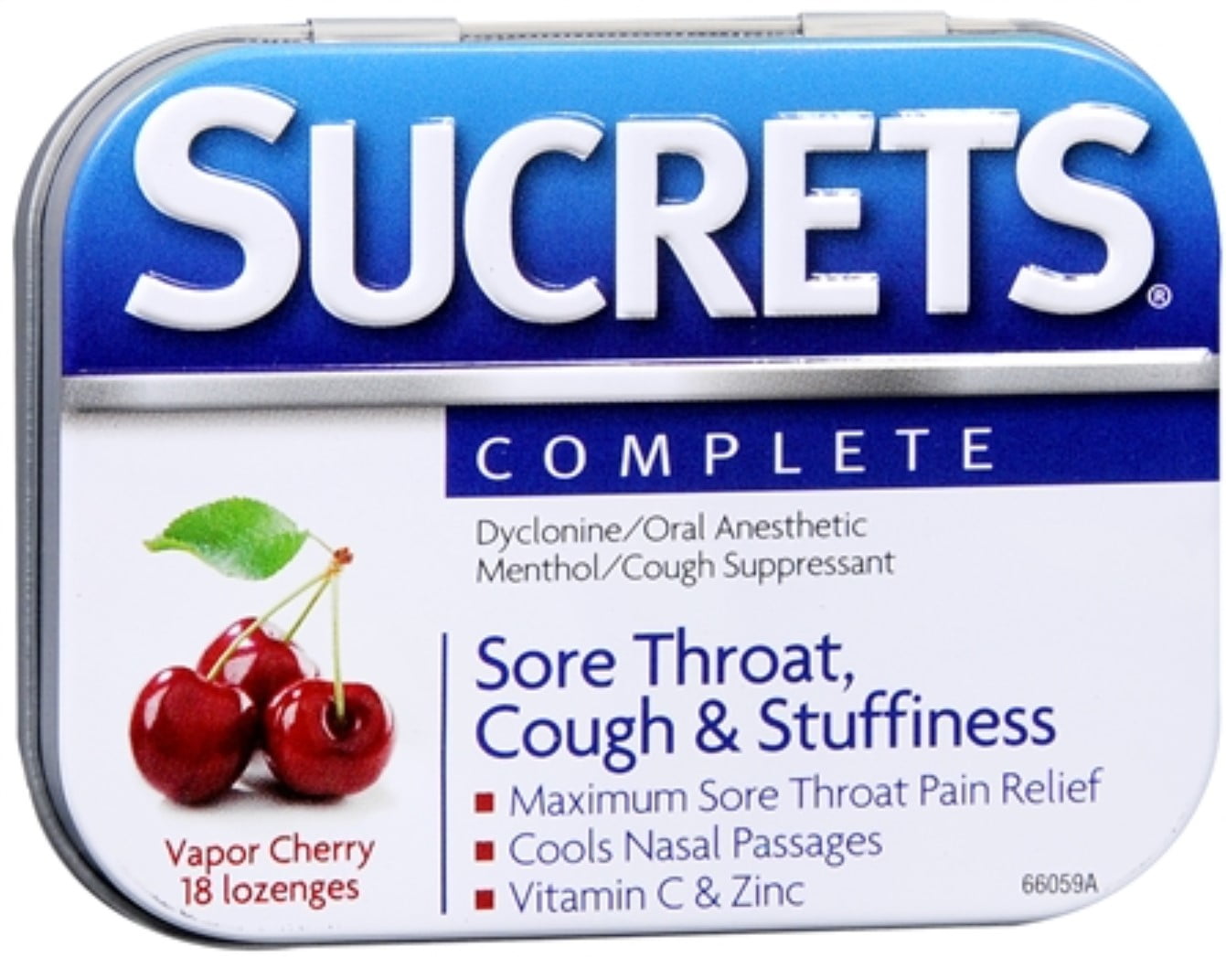 Sucrets Complete Lozenges Vapor Cherry 18 Each (Pack of 6)