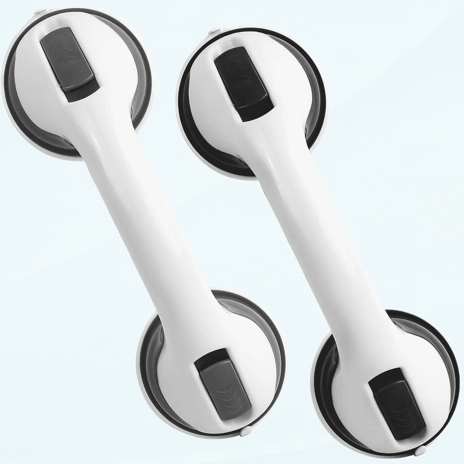 Suction Bathroom Grab Rails, 2pcs 12 inch Hand Rail for Disabled, Portable Grab Bars, Safety
