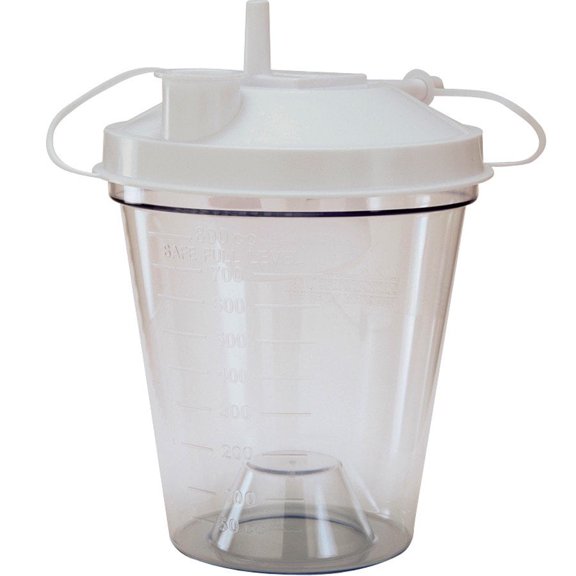 Drive Medical Suction Canister 610-48BP Float Valve Shut-Off 800 mL Each