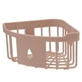 thumbnail image 1 of Suction Corner Shower Caddy Bathroom Shower Shelf Storage Basket Wall Mounted Organizer For Shampoo Conditioner Plastic Shower Rack For Kitchen Bathroom - Pink, 1 of 3