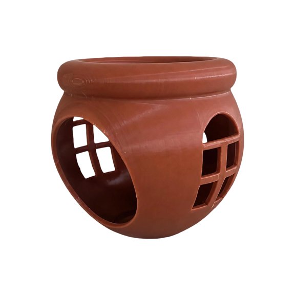 Suction Cup Aquarium Shelter for Pet Fish, Open Resting with Large Side Entrance and Large Openings for Wall Placement Pet Fish Habitats