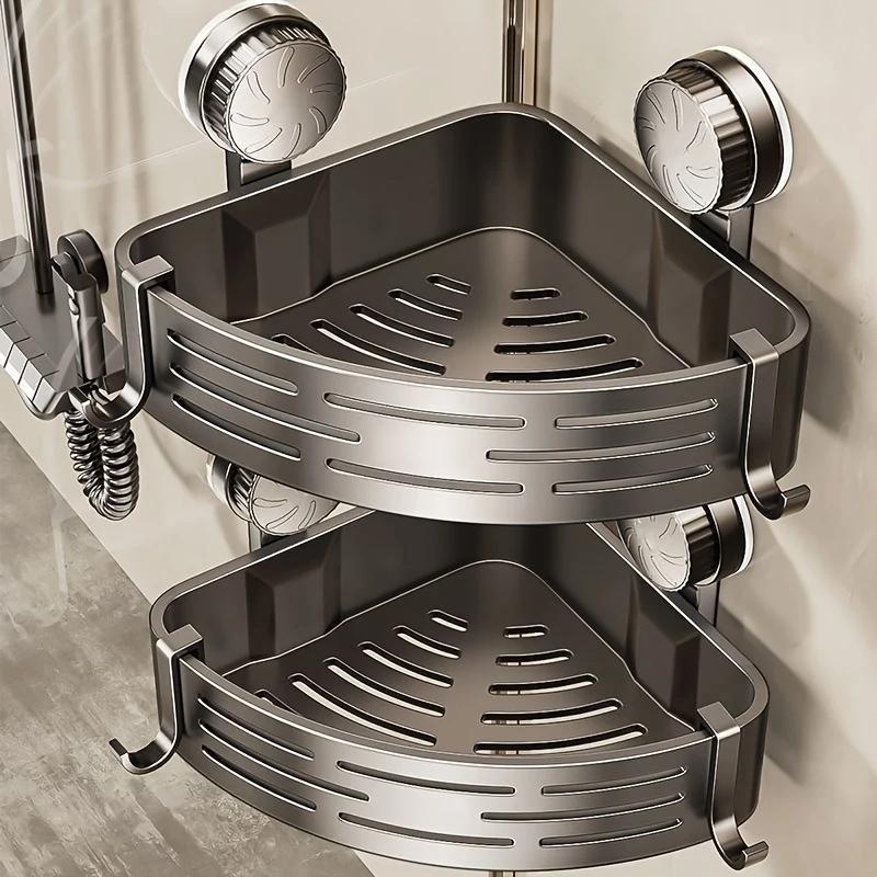 Suction Cup Bathroom Shelf, 1 Set No Drilling Required Triangular ...