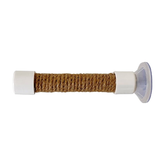 Suction Cup Bird Perch, Bird Window Perch with Natural Rope Stand, Parakeet Perch Stand for Small to Medium Birds, Portable Bird Perch for Window, Car, and Travel