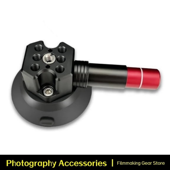 Suction Cup Camera Mount, 3Inch Aluminum Alloy Silicone Camera Metal Car Mount with 1/4 3/8 Inch Screw Holes, for Action Camera
