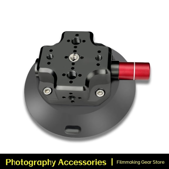 Suction Cup Camera Mount, Car Camera Suction Cup 4.5 Inch Aluminum Alloy Silicone Camera Metal Car Mount with 1/4 3/8 Inch Screw Hole for Action Camera SLR Action Came