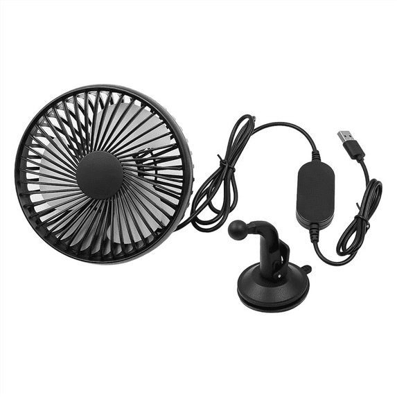 Suction Cup Car Fan Portable USB Fan 12V/24V Universal High Wind Silent Rotatable Small Noise Cooling Fan for Home Car