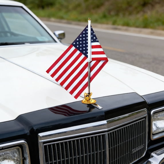 Suction Cup Car Flag Pole Heavy Duty Adjustable Stainless Steel Holder for Truck SUV RV Window