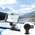 thumbnail image 1 of Suction Cup Car Phone Mount for Dashboard Windshield, 360° Adjustable One-Hand Operation Holder with Reinforced Clamp for 4.7–7” Smartphones, Stable on Bumpy Roads, 1 of 9