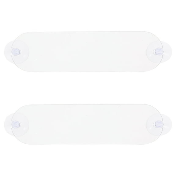 Amosfun 2Pcs Clear Parking Permit Holder For Car Windshield Acrylic Suction Mount Vehicle Owners Parking