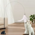 thumbnail image 1 of Suction Cup Cat Toy with Feathers and Bells, Handheld/Stick Mode Interactive Wand with Bendable Steel Rod, Multi-Sensory Stimulation Teaser for Kittens and Cats, 1 of 5
