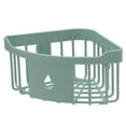 thumbnail image 1 of Suction Cup Corner Shower Caddy - Wall Mounted Storage Organizer for Shampoo, Conditioner and Bathroom Essentials - Green, 1 of 3