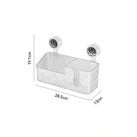 Suction Cup Face Towel Storage Rack Bathroom Wall-Mounted No-Drill Toilet Cosmetics Organizer Tissue Box Storage Rack
