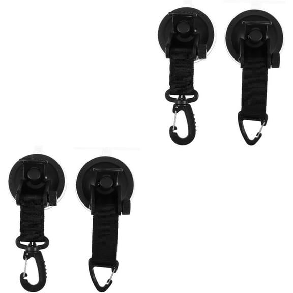 Suction Cup Hook 4 Pcs Suction Cup Hook Clothes Hanger Hooks Q Hanger Hooks Outdoor Swivel Hooks Heavy Duty s Hooks Tents Securing Abs, Nylon Black Suction Cup Anchor