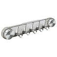 thumbnail image 1 of Suction Cup Hook Rack,Wall-Mounted Kitchen Organizer Suction Cup Hook,Suction Cup Hooks No Drilling,Plastic Multi-Hook Hanging Rack,Wall Mounted Towel Hanger,Plastic Storage Hangers Rack,Silver, 1 of 8