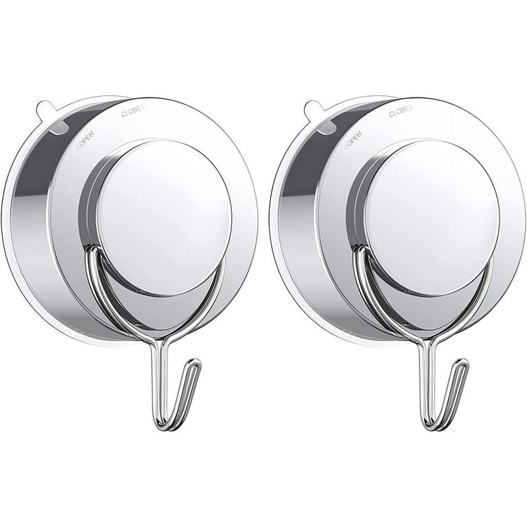 Suction Cup Hooks 2 Packs Twist Removable Heavy Duty Vacuum Suction Cup with Metal Hooks Waterproof Window Glass Kitchen Bathroom Shower Wall Hooks Walmart