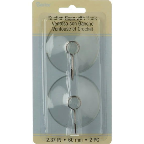 Darice Suction Cups w/Hooks 60mm 2pc