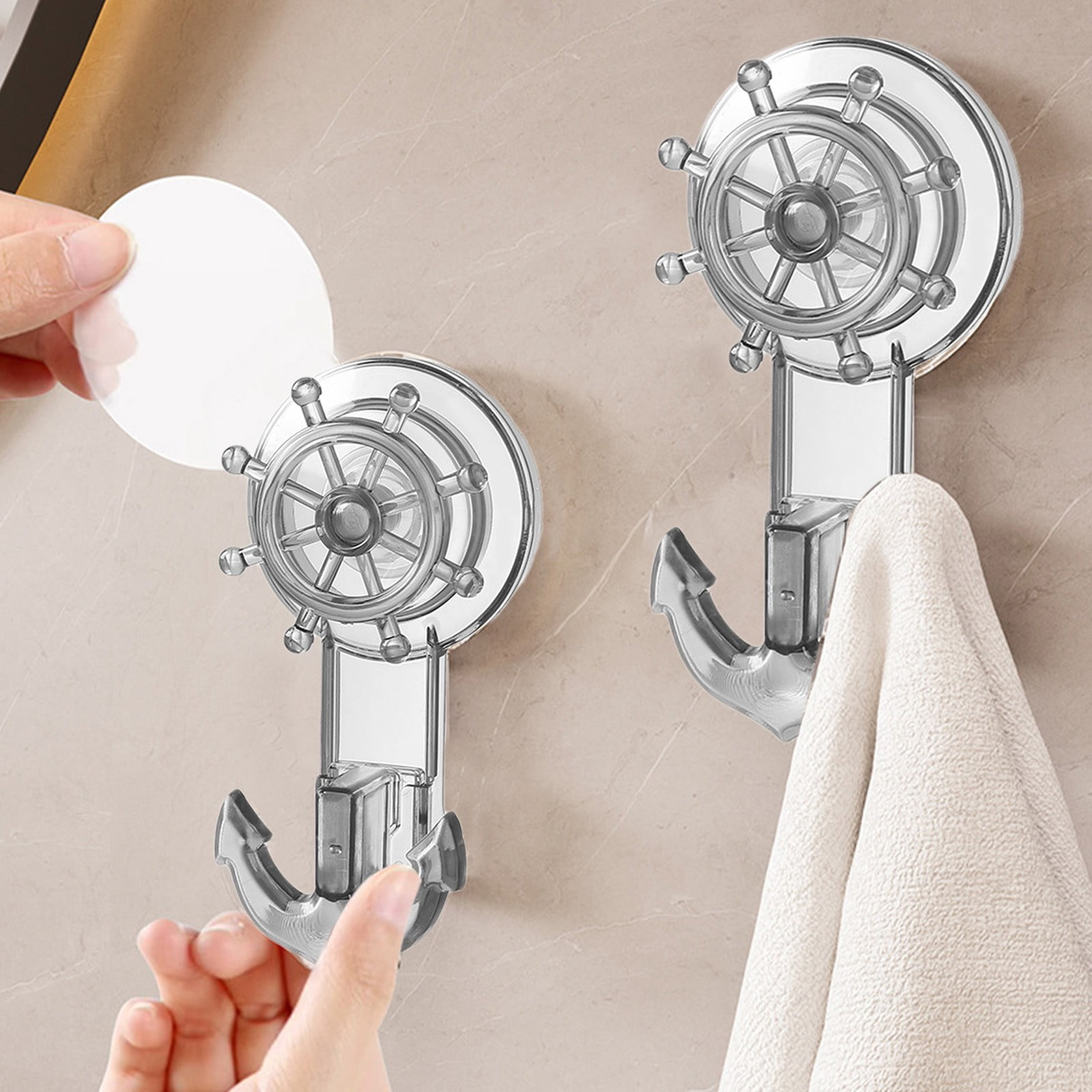 Suction Cup Hooks for Bathroom Shower and Kitchen Ideal for Mounting on ...