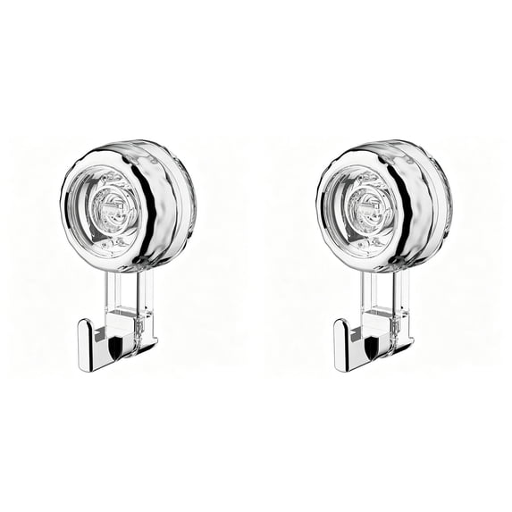 Suction Cup Hooks,Heavy Duty Suction Cup Hooks,Strong Suction Hanger for Wreath, Shower,Window & Glass Door.Waterproof Outdoor Hooks for Bathroom Wall Hanging,Removable,No Drilling (White 2 PCS)