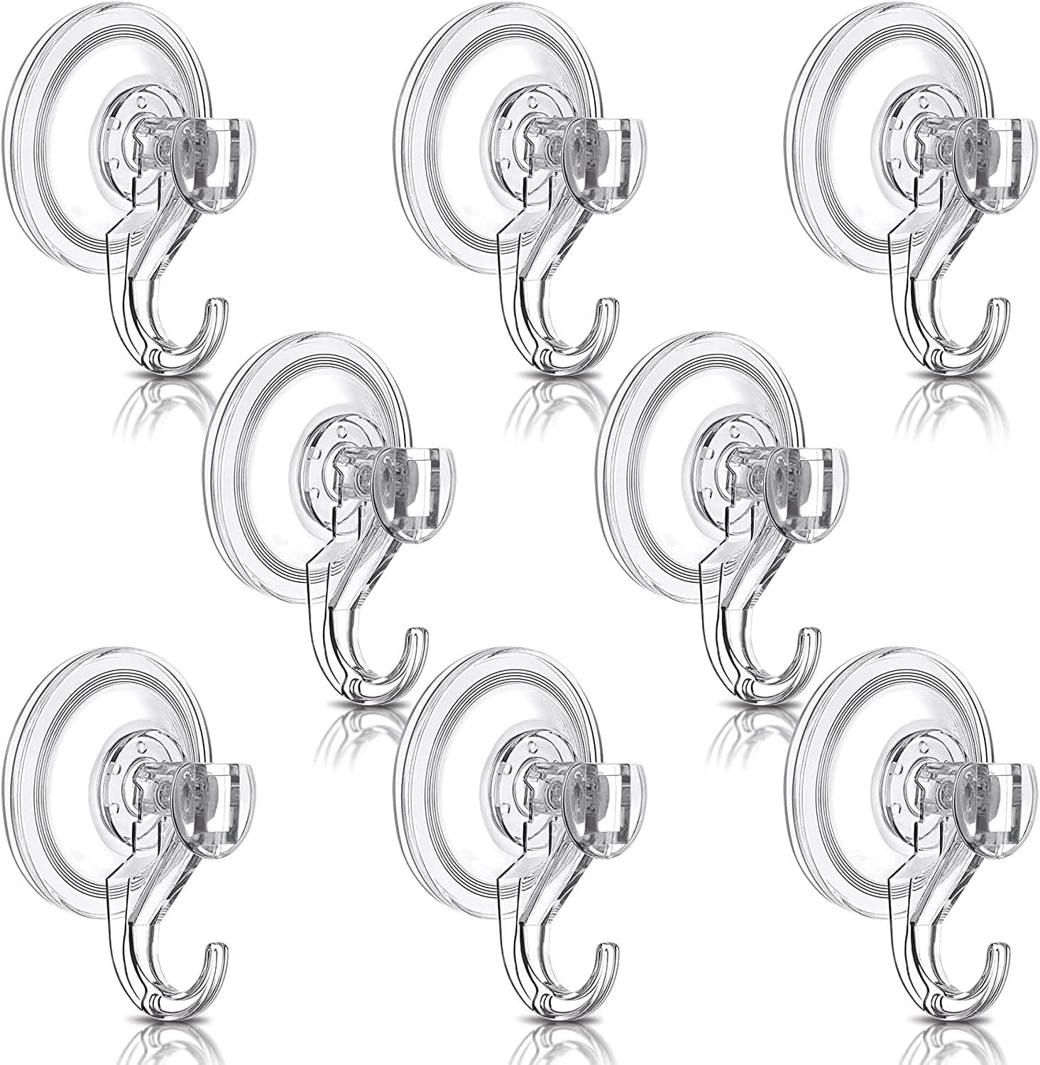 Suction Cup Hooks, Heavy Duty Suction Hooks for Wreaths Windows Kitchen, Shower Hooks for Inside