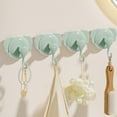 thumbnail image 1 of Suction Cup Hooks Heavy Duty Vacuum Suction Shower Hooks Glass Suction Cup Hooks Bathroom Robe Hooks Reusable, No Hole Punched, for Garland Decoration(4PCS,Green), 1 of 6