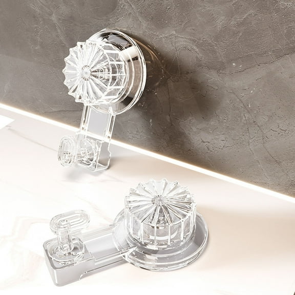 Suction Cup Hooks | Non-Punch Wall Mount | Hidden Folding Coat Key Holder | Space-Saving Clothes Organizer Hook | Durable Material | 49g | 10.5x5.8x4.1cm | 1 Pack