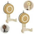thumbnail image 1 of Suction Cup Hooks for Shower, 2025 Heavy Duty Double Towel Hooks for Bathroom, No Damage Shower Hook for Inside Showers Wall Hanging Towels Robes Coat (Beige, 2 Pcs), 1 of 8