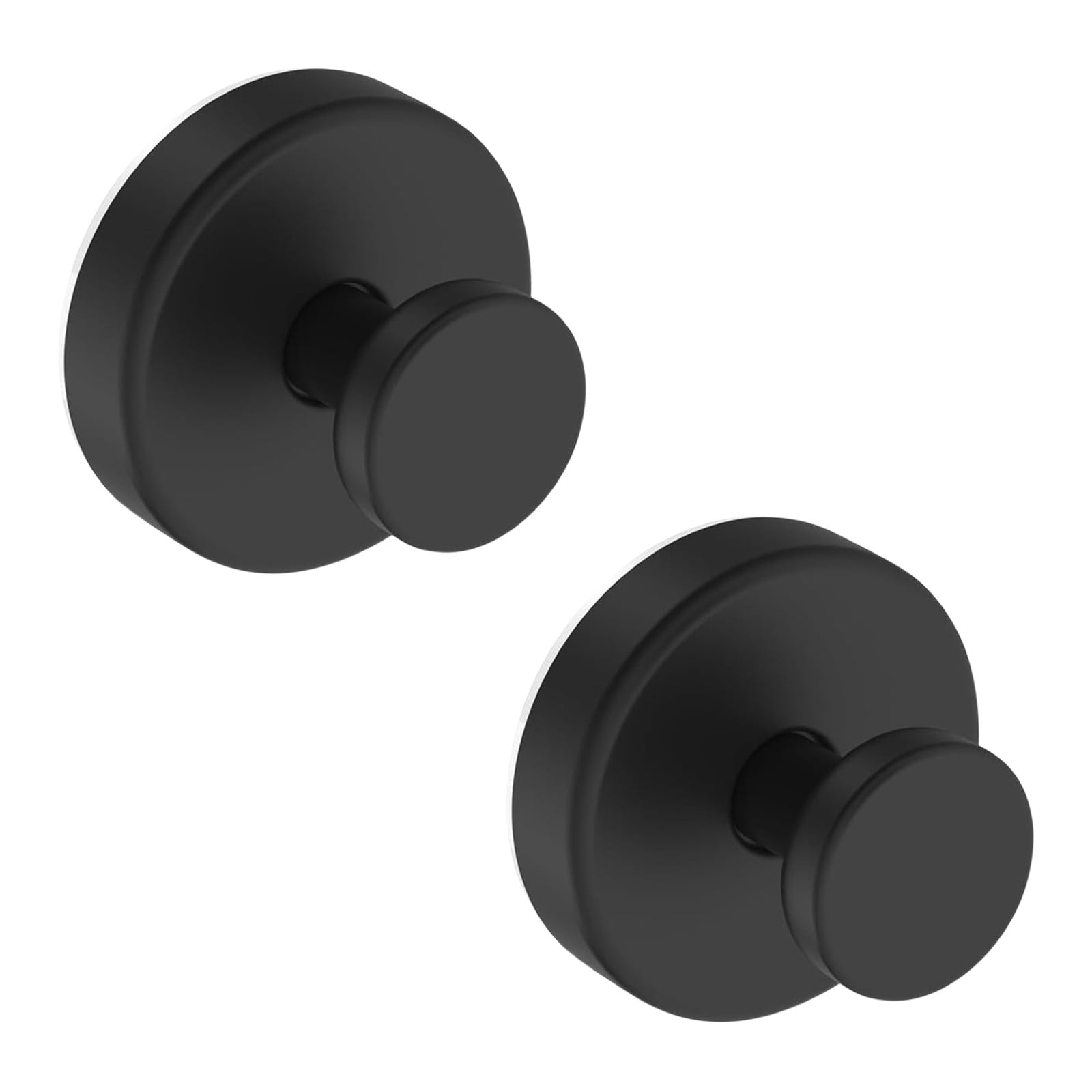 Black Stainless Steel No Drill Suction Cup Hooks, 4 Pack