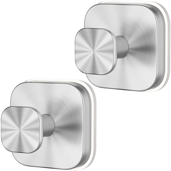Suction Cup Hooks for Shower,Heavy Duty Shower Hooks for Bathroom Wall,Glass Windows,Smooth Doors to Hang Towels,Robes,Coat,Reusable Suction Cup Wreath Hanger for Christmas Wreaths-Silver(2 Pack)
