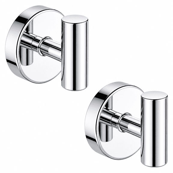 Suction Cup Hooks for Shower, Kitchen, Bathroom, Mirror, Wall, Door, Tile, Glass, Window No Damage – Removable Towel Holder for Hanging Loofah, Robe, Coat, Heavy Duty Hook Brushed Nickel (2-Pack)