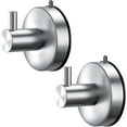 thumbnail image 1 of Suction Cup Hooks for Shower Set of 2 Brushed Nickel Towel Hooks for Bathrooms SUS 304 Stainless Steel Shower Hooks for Loofah 15 Lb Bathroom Hooks for Towels, 1 of 14