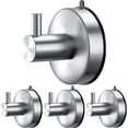 thumbnail image 1 of Suction Cup Hooks for Shower Set of 4 Brushed Nickel Towel Hooks for Bathrooms SUS 304 Stainless Steel Shower Hooks for Loofah 15 Lb Bathroom Hooks for Towels, 1 of 14