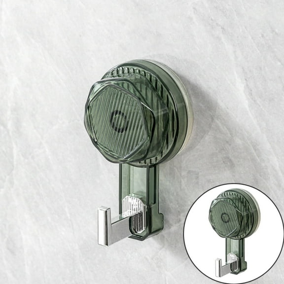 Suction Cup Hooks, Small Clear Shower Suction Hooks Heavy Duty Vacuum Suction Cups with Hooks Removable Reusable Bathroom Suction Hooks for Tile Wall Window Glass Door, 1.56x2.28x3.87"