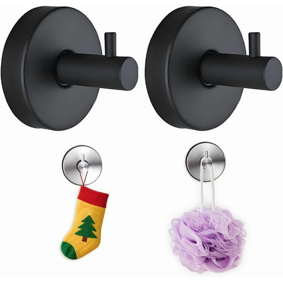 Suction Cup Hooks for Wreaths on Glass, 2025 New No Drill Suction Cup Hooks for Shower, Christmas Wreath Decorations Hanger for Front Door, Metal Towel Hooks for Window Bathroom Mirrors
