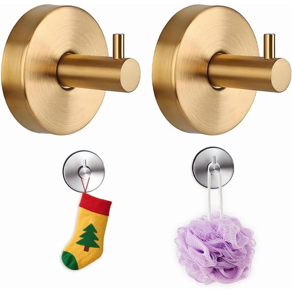Suction Cup Hooks for Wreaths on Glass, 2025 New No Drill Suction Cup Hooks for Shower, Christmas Wreath Decorations Hanger for Front Door, Metal Towel Hooks for Window Bathroom Mirrors