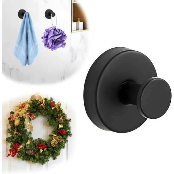 Suction Cup Hooks for Wreaths on Glass, 2025 New No Drill Suction Cup Hooks for Shower, Wreath Hanger for Front Door, Metal Towel Hooks for Window Bathroom Mirrors