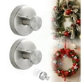 thumbnail image 1 of Suction Cup Hooks for Wreaths on Glass, 2026 NEW No Drill Suction Cup Hooks for Shower Towels, Strong Suction Cup Wreath Hanger Holder for Front Door Glass Window Mirror Bathroom Wall (2, Silver), 1 of 8