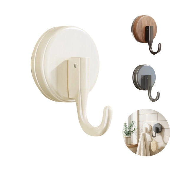 Suction Cup Hooks for Door, Upgraded Suction Cup Reef Hook for Glass Window/Over Door/Tile/Mirrors/Metal Surfaces,Bathroom and Kitchen(2-Pack)
