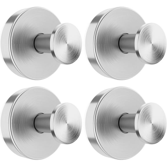 Suction Cup Hooks for Shower,Glass Window,Removable Shower Hooks for Inside Shower, 4 Pack Metal Towel Hooks for Bathrooms