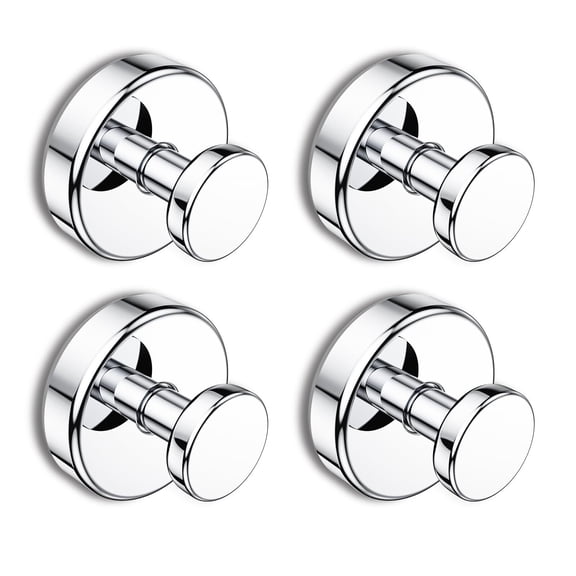 Suction Cup Hooks for Shower, Removable Towel Hooks for Bathroom Window Glass Door Wall, Bath Robe Looafh Hook for Hanging - 2 Pack, Black