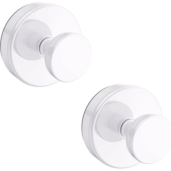 Suction Cup Hooks for Shower, Removable Towel Hooks for Bathroom Window Glass Door Wall, Bath Robe Looafh Hook for Hanging - 2 Pack