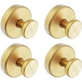 thumbnail image 1 of Suction Cup Hooks for Shower, Removable Towel Hooks for Bathroom Window Glass Door Wall, Bath Robe Looafh Hook for Hanging - 4 Pack, Gold, 1 of 7