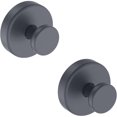 thumbnail image 1 of Suction Cup Hooks for Shower, Removable Towel Hooks for Bathroom Window Glass Door Wall, Bath Robe Looafh Wreath Hook for Hanging - 2 Pack, Black, 1 of 7