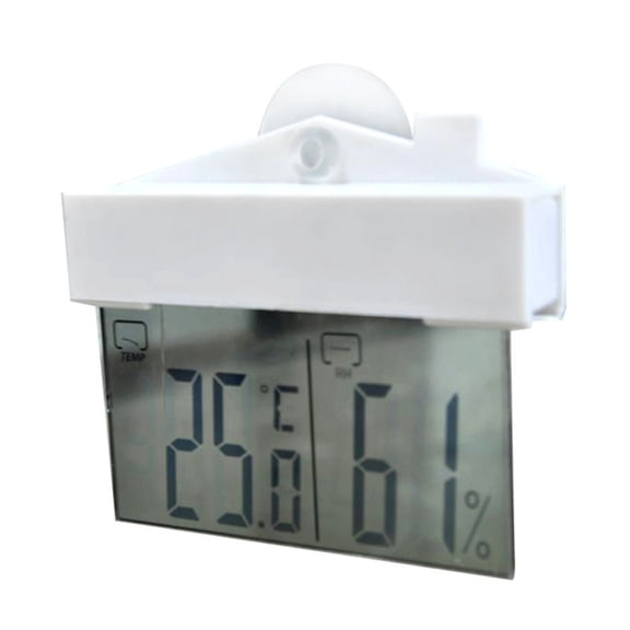 Suction Cup Indoor Outdoor Window Thermometer Large LCD Window Thermometer Hydrometer